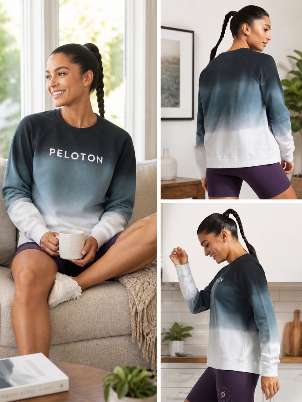 PELOTON Ombre ladies sweatshirt Sz XS EUC